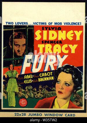 Sylvia SIDNEY Spencer Tracy FURY 1936 direttore Fritz Lang la Metro Goldwyn Mayer Foto Stock