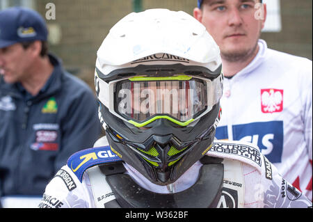 Manchester, Regno Unito. 12 Luglio, 2019. MANCHESTER, REGNO UNITO XIII Luglio Bartosz Smektala durante il Team FIM Speedway U-21 nel campionato del mondo a livello nazionale Speedway Stadium e Manchester il sabato 13 luglio 2019 (credito: Ian Charles | MI News) Credito: MI News & Sport /Alamy Live News Foto Stock