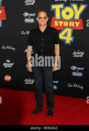 Disney's "Toy Story 4" Premiere Mondiale tenutasi presso l'El Capitan Theater di Hollywood, in California. Dotato di: Tom Hanks dove: Los Angeles, California, Stati Uniti quando: 12 giu 2019 Credit: Adriana M. Barraza/WENN.com Foto Stock