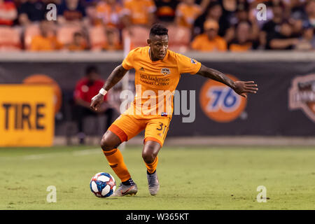 Texas, Stati Uniti d'America. 12 Luglio, 2019. Luglio 12, 2019 Houston Dynamo avanti Romell Quioto (31) durante una partita tra Los Angeles FC e Houston Dynamo BBVA Stadium di Houston, Texas. A metà è tie 1-1. Credito: Cal Sport Media/Alamy Live News Foto Stock