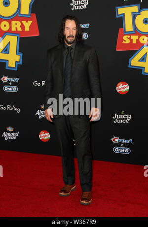 Disney's "Toy Story 4" Premiere Mondiale tenutasi presso l'El Capitan Theater di Hollywood, in California. Dotato di: Keanu Reeves dove: Los Angeles, California, Stati Uniti quando: 12 giu 2019 Credit: Adriana M. Barraza/WENN.com Foto Stock