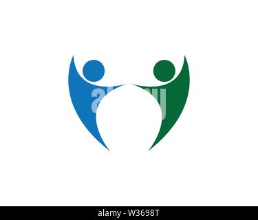 Icona di persone del gruppo di lavoro illustrazione vettoriale design Foto Stock