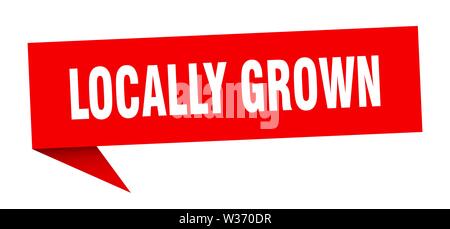 Coltivati localmente discorso bolla. coltivati localmente segno. coltivati localmente banner Illustrazione Vettoriale