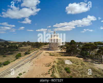 Antenna di silo di grano nel villaggio di picco Darke Eyre Peninsula South Australia Foto Stock