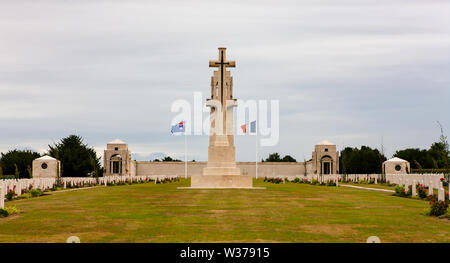 Australian National Memorial vicino Villers-Bretonneux, Somme, Francia. Cimitero per i soldati australiani dalla prima guerra mondiale. Foto Stock