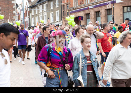 Croydon PrideFest 2019 - Londra della seconda più grande e libera Pride festival è stato torna per il suo quarto anno di sabato 13 luglio Foto Stock