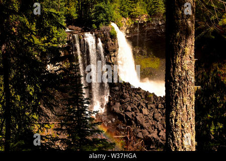 Viaggio a Mahood Lake Falls e lago Canim cade nel Grey Park nel sud interno della British Columbia. Foto Stock