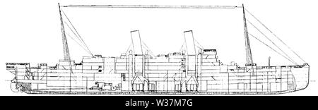 La turbina a vapore, 1911 - Fig 40 - Carmania Foto Stock