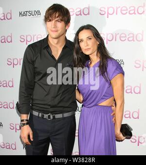 Demi Moore Ashton Kutcher 2009 Foto di Russell EInhorn/CelebrityArchaeology.com Foto Stock