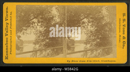 Fino fiume da Elm Street, Skowhegan, da SS Vose & Co Foto Stock