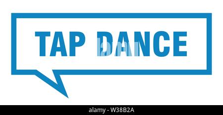 Tap dance segno. Tap dance square discorso bolla. Tap dance Illustrazione Vettoriale