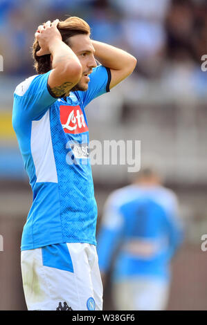 Dimaro, Italia. 13 Luglio, 2019. Foto di Massimo Paolone/LaPresse13 luglio 2019 Dimaro (Tn), Italia sport calcio SSC Napoli vs Benevento Amichevole ritiro pre-campionato di calcio di Serie A 2019/2020 - Centro sportivo di Dimaro e Folgarida Nella foto: Simone Verdi si dispera Photo Massimo Paolone/LaPresse Luglio 13, 2019 Dimaro (Tn), Italia sport soccer SSC Napoli vs Benevento amichevole Pre italiano campionato di Football League A TIM 2019/2020 - Dimaro e Folgarida Centro Sportivo In pic: Simone Verdi è desperates Credito: LaPresse/Alamy Live News Foto Stock