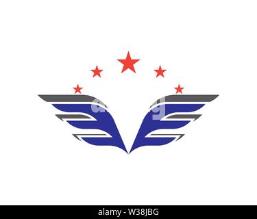 Logo del parafango e simbolo di vettore di modello Foto Stock