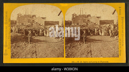 WB Ogden e party a Negaunee, da Carbutt, Giovanni, 1832-1905 Foto Stock