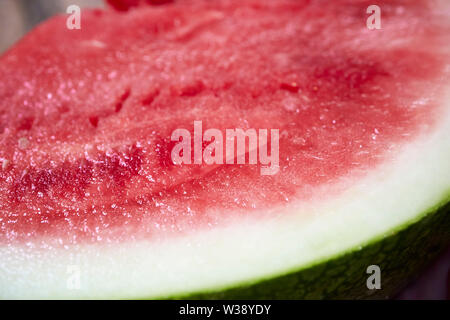 Appena affettato seedless anguria dettaglio USA Stati Uniti d'America Foto Stock