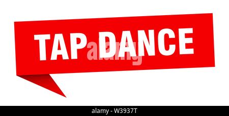 Tap dance discorso bolla. Tap dance segno. Tap dance banner Illustrazione Vettoriale