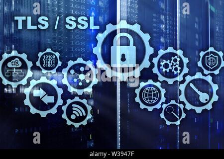 Transport Layer Security. Secure Socket Layer. TLS SSL. ryptographic protocolli garantiscono comunicazioni protette. Foto Stock