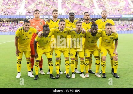 Orlando, Stati Uniti d'America. 13 Luglio, 2019. Columbus Crew FC partenti per la Orlando corrispondono a Exploria stadium a Orlando in Florida il sabato 13 luglio, 2019. Photo credit: Marty Jean-Louis Credito: Marty Jean-Louis/Alamy Live News Foto Stock