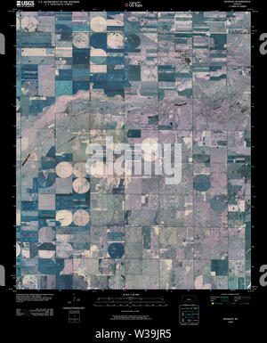 USGS TOPO Map Kansas KS Hudson 20091031 TM restauro invertito Foto Stock