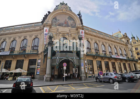 Praga Casa Municipale, Repubblica Ceca Foto Stock