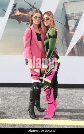 Los Angeles, Stati Uniti d'America. 13 Luglio, 2019. Ruby Carr, Natalia Panzarella, Bahari, assiste il Fast & Furious presenta: Hobbs & Shaw' Premiere del film al Dolby Theatre di Hollywood California sulla luglio 13, 2019 Credit: Faye Sadou/MediaPunch Credito: MediaPunch Inc/Alamy Live News Foto Stock