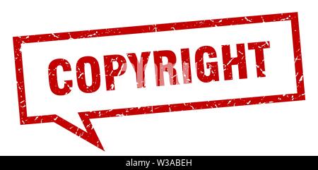 Simbolo di copyright © copyright square discorso bolla. copyright Illustrazione Vettoriale