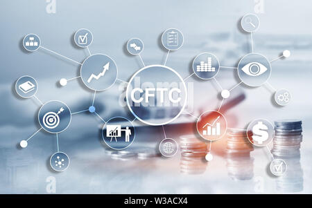 CFTC u.s. Commodity Futures Trading commissione finanza aziendale regolamento concetto. Foto Stock