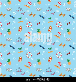 Seamless in tropicale pattern con il concetto di estate e elemento Foto Stock