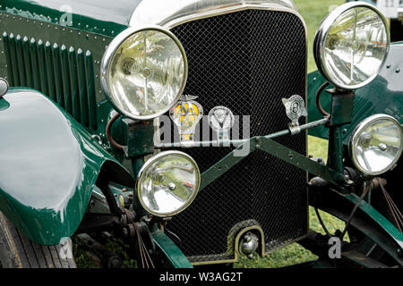 Vintage Bentley al Oakamoor Hill Climb, 13 luglio 2019, Oakamoor, Staffordshire, Regno Unito Foto Stock