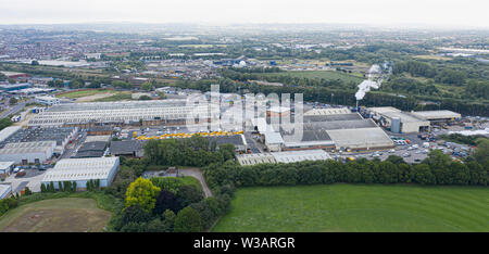 SWINDON REGNO UNITO - Luglio 14, 2019: vista aerea di swindon centro di riciclaggio Cheney Manor Foto Stock