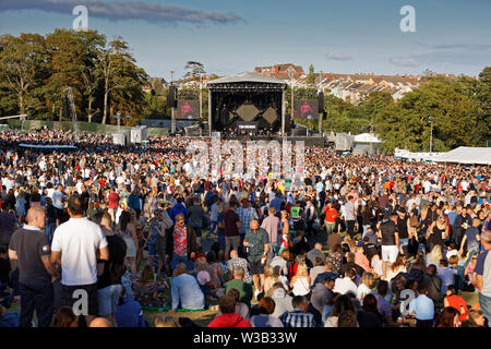 Swansea, Regno Unito. 13 Luglio, 2019. Vista generale del luogo dell'evento. Re: Stereophonics concerto dal vivo presso il Parco Singleton in Swansea, Wales, Regno Unito. Credito: ATHENA AGENZIA IMMAGINE LTD/Alamy Live News Foto Stock