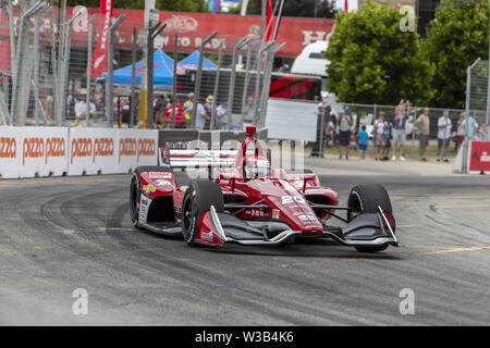 Toronto, Ontario, Stati Uniti d'America. 12 Luglio, 2019. ED JONES (20) del Regno Emerates pratiche di Hondy Indy Toronto a strade di Toronto a Toronto, Ontario. (Credito Immagine: © Walter G Arce Sr mola medi/ASP) Foto Stock