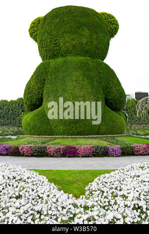 Miracolo giardino, Dubai, Emirati Arabi Uniti - Apr.13, 2018: un Mega giardino fiorito in Dubai. Il giardino è stato lanciato il giorno di San Valentino nel 2013 Foto Stock