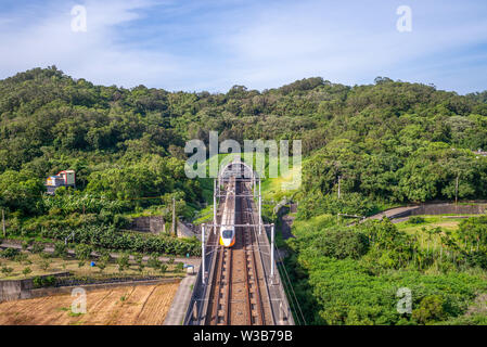 Taiwan high speed rail (THSR) a miaoli Foto Stock