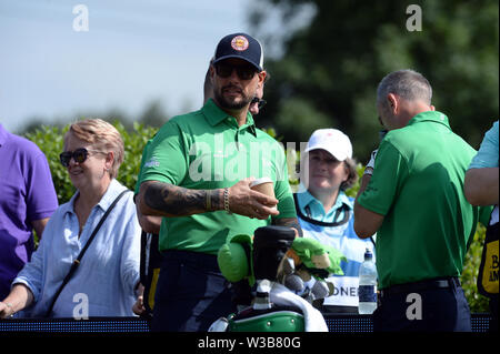 Newport, Wales, Regno Unito. 14 Luglio, 2019. Boyzone membro della band Keith Duffy durante la Bulmers Celebrity Cup al Celtic Manor di Newport domenica 14 luglio 2019 (Pic: Jeff Thomas | MI News) Credito: MI News & Sport /Alamy Live News Foto Stock