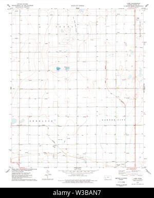 USGS TOPO Map Kansas KS Lowe 511897 1976 24000 Restauro Foto Stock