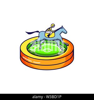 Casino roulette con ippodromo illustrazione vettoriale design Illustrazione Vettoriale