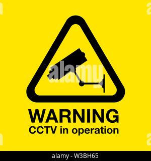Tvcc segno di avvertimento Illustrazione Vettoriale