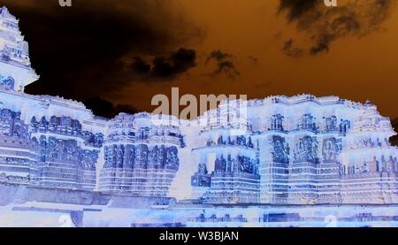 Tempio Hoysaleswara Foto Stock