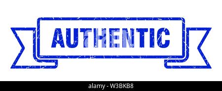 Autentico nastro grunge. autentico segno. autentico banner Illustrazione Vettoriale