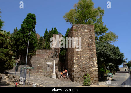 Alcazaba e Teatro Romano di Malaga, in Andalusia, Spagna, Europa Foto Stock