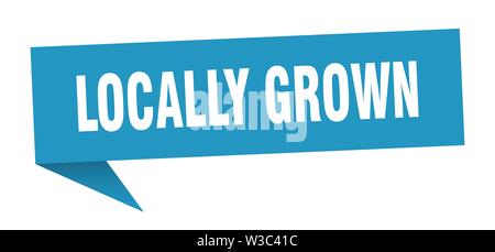 Coltivati localmente discorso bolla. coltivati localmente segno. coltivati localmente banner Illustrazione Vettoriale