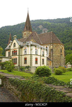 La Chiesa cattolica in Interlaken. Svizzera Foto Stock