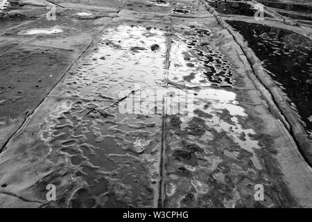 Monocromatico piscine di roccia Foto Stock