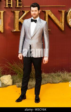 Londra, Regno Unito. Il 14 luglio 2019. Billy Eichner assiste IL RE LEONE Premiere europeo a Leicester Square. Londra, Regno Unito. 14/07/2019 | Utilizzo di credito in tutto il mondo: dpa picture alliance/Alamy Live News Foto Stock