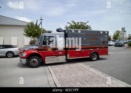 Osceola county servizi di emergenza incendio rescue paramedico ambulanza florida stati uniti d'America Foto Stock