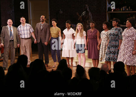 Apertura notturna curtain call per la vita segreta delle api all'Atlantic Theatre. Dotato di: Joe Cassidy, Matt DeAngelis, Nathaniel Stampley, Eisa Davis, LaChanze, Elizabeth Teeter, Saycon Sengbloh, Anastacia McCleskey, Jai'Len Christine Li Josey, Romelda Teron Benjamin Dove: New York New York, Stati Uniti quando: 13 giu 2019 Credit: Giuseppe Marzullo/WENN.com Foto Stock