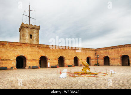 Castello di Montjuic, Barcellona, Spagna Foto Stock