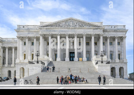 L'ala nord del Campidoglio Us edificio che ospita il Senato degli Stati Uniti. Foto Stock