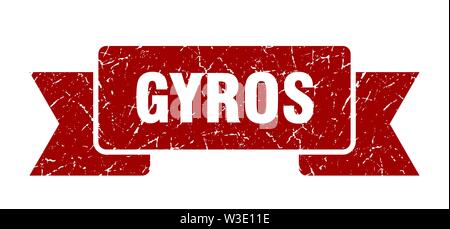 Gyros grunge nastro. giroscopi segno. giroscopi banner Illustrazione Vettoriale